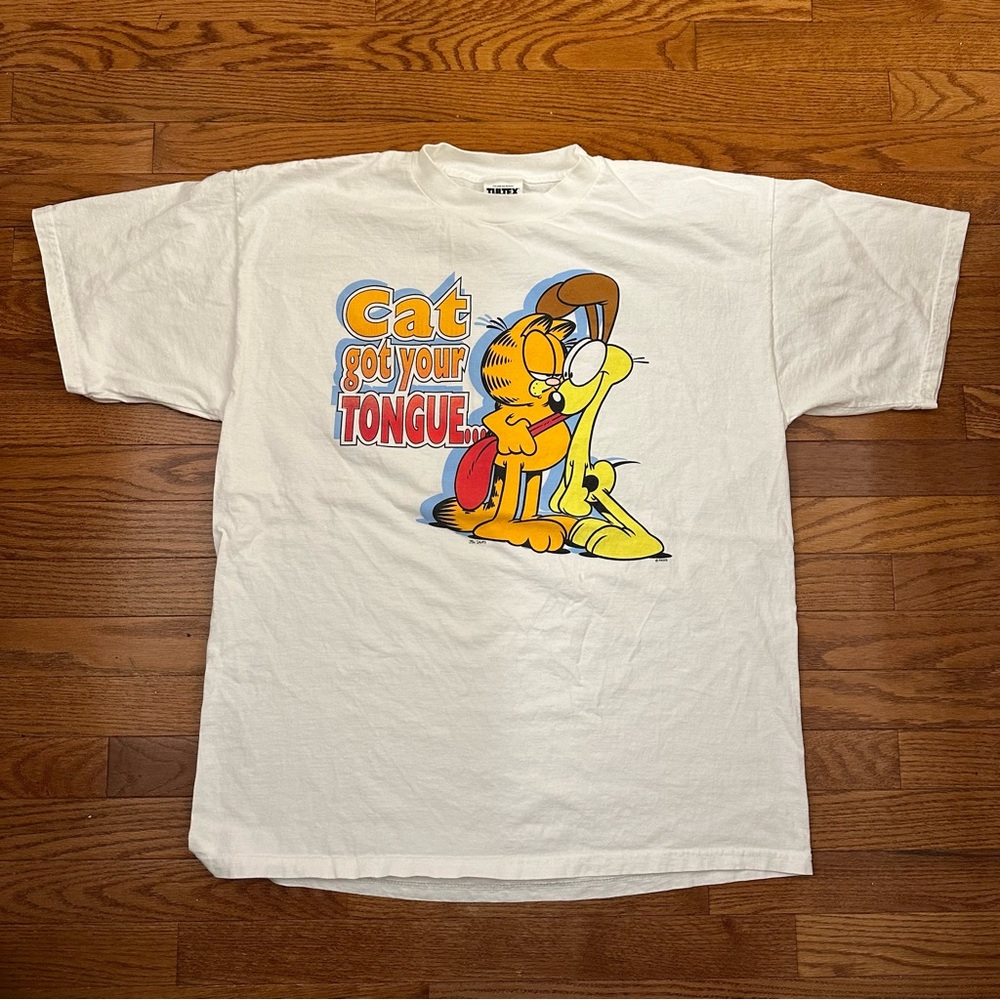 Garfield Cat Got Your Tongue Jim Davis Graphic T Shirt size XL